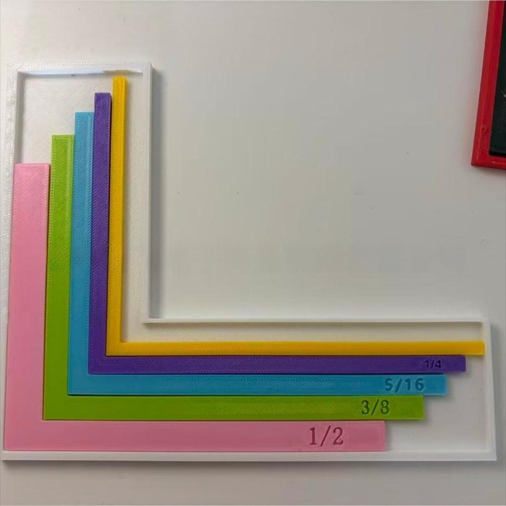 Size Tabs Paper Craft Alignment Guide With Storage Case L-Shaped Ruler Tool For Scrapbooking