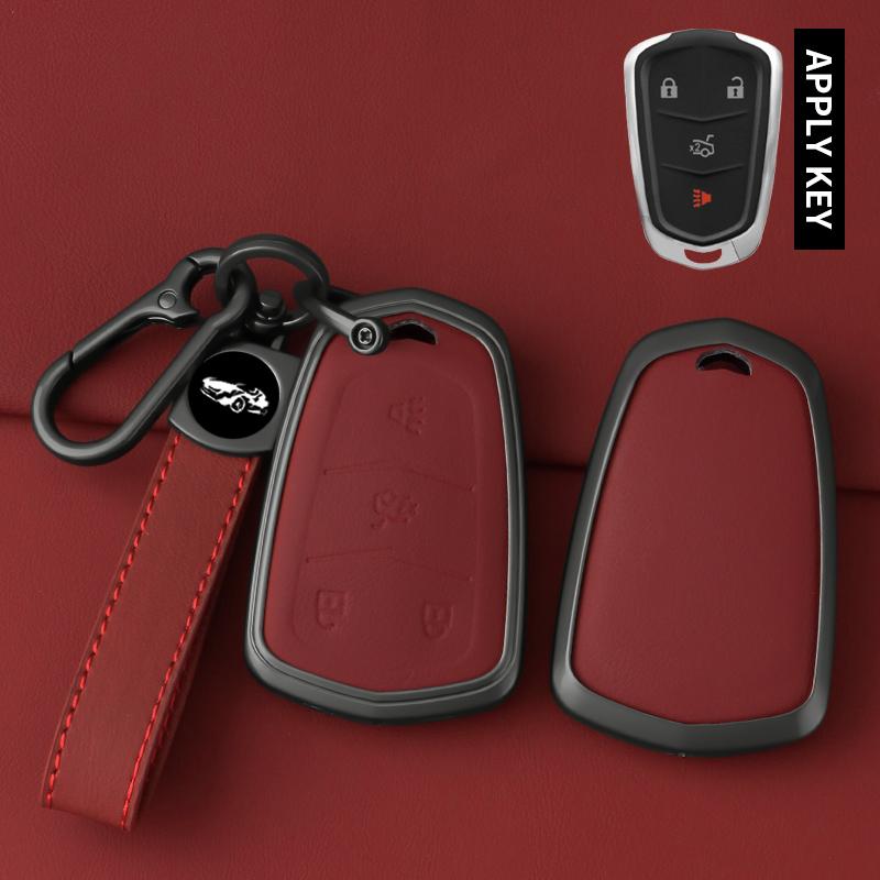 3 4 5 6 Buttons Metal Car Key Case Cover For Cadillac 2015-2019 Escalade ATS CTS CT6 XTS XT5 SRX Protector Keychain Accessories
