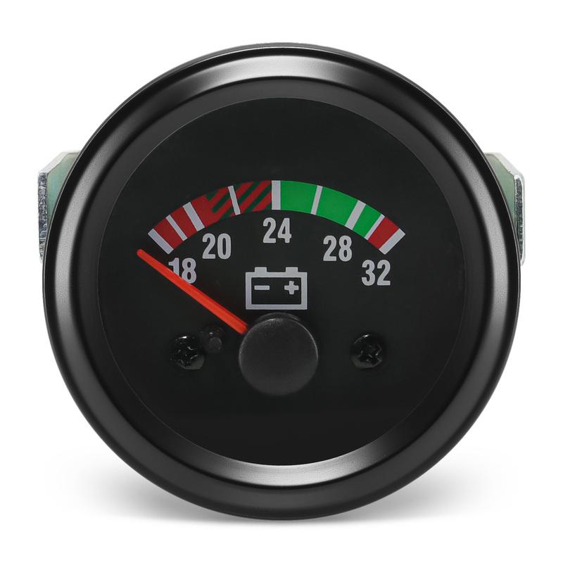 24V 52mm Car Gauge Water Temperature Gauge Oil Pressure BAR Meter Voltmeter Oil Temp Gauge Digital Pointer LED Car Gauge Diesel