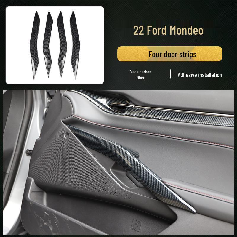 22 Mondeo Carbon Fiber Peach Wood Interior Sticker for Navigation Console & Power Window.