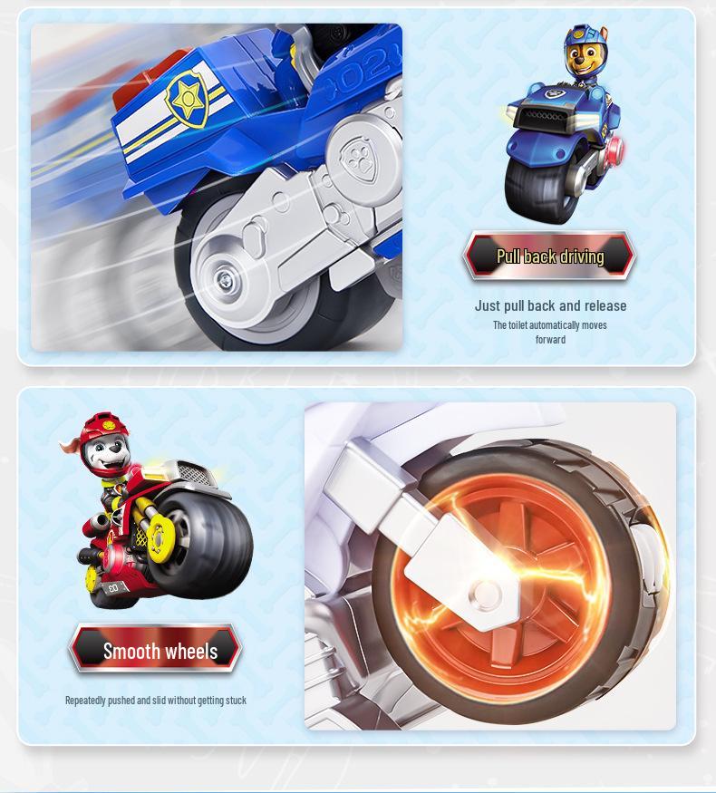 Paw Patrol Wild Cat Rescue Pull-Back Motorcycle Toy