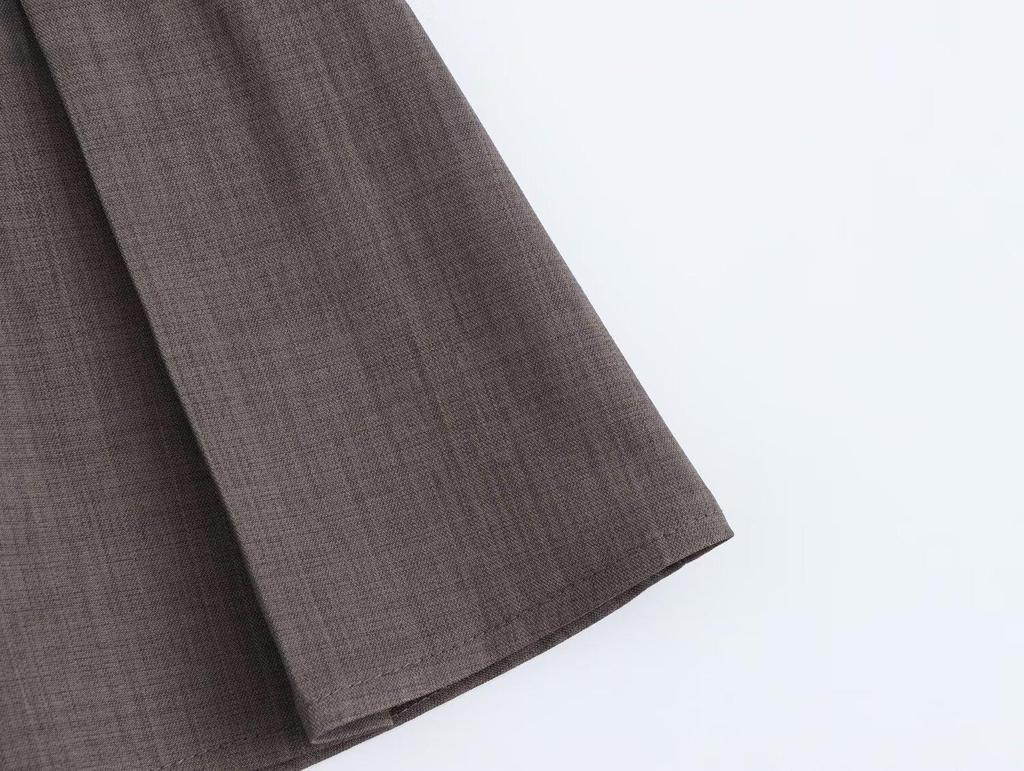 2025 Spring Women's European-American Ruffle Off-Shoulder Top & Pleated Skirt Set