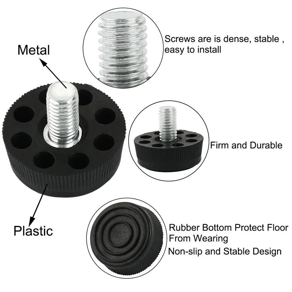 20 Pcs Furniture Leveling Foot Screw Furniture Table Chair Base Levelers Foot Adjuster M8 Table Chair Furniture Feet Accessories