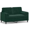 Vidaxl 2-Osobowa Sofa Z Poduszkami, Ciemnozielona, 120 Cm, Aksamit