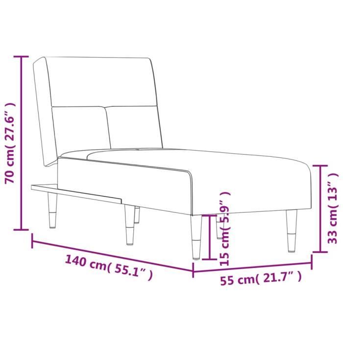 VidaXL Chaise Longue Dark Green Velvet 352810