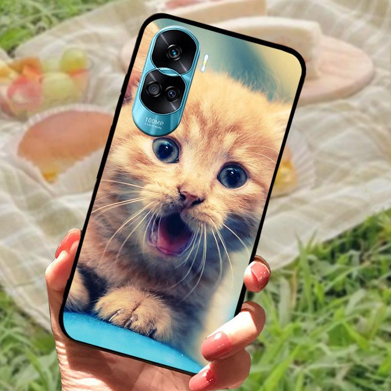 For Honor 90 Lite Case Honor90 Pro Silicone Painted Soft Black Cover for Huawei Honor 90 Pro Phone Shell 90Lite 5G Funda Coque