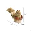Animal Sculpture Garden Statue Ornaments Decoration Pine Cone Decorative Straw Squirrel Figurine