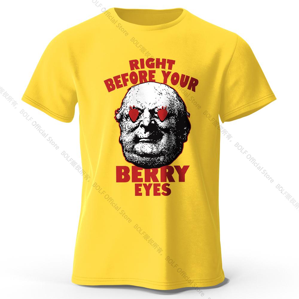 Herr T-shirt med tryck 'Men's Right Before Your Berry Eyes' 100% Bomull Oversize Frukt Ordvits Grafiska T-shirts för Kvinnor Sommartoppar Streetwear