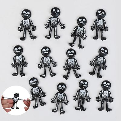 10/20/30pcs Halloween Stretchable Skull Skeleton Anti Stress Toy Kids Birthday Party Favors Halloween Trick or Treat Guests Gift