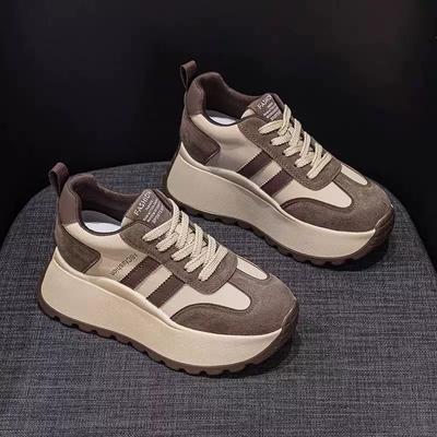 Platforma buty Forrest Gump damskie 2025 jesień i zima nowe 8 trendów dodają wzrostu codzienna moda małe damskie buty