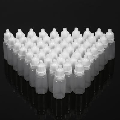 50PCS 10ml Volumen Leere Kunststoff Squeezable Flaschen Auge Flüssigkeit Container Dropper