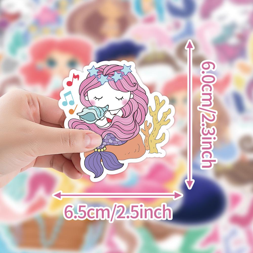 50/100 Cartoon Ocean Graffiti Stickers for Notebooks, Phones, Bottles, Waterproof Journals
