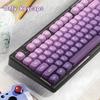 134Keys Japanese Keycaps Gradient Purple PBT Keycaps MOA Profile 5 Side Dye Sublimation DIY Keyboard Key Cap for Cherry Gateron MX Switches Mechanical