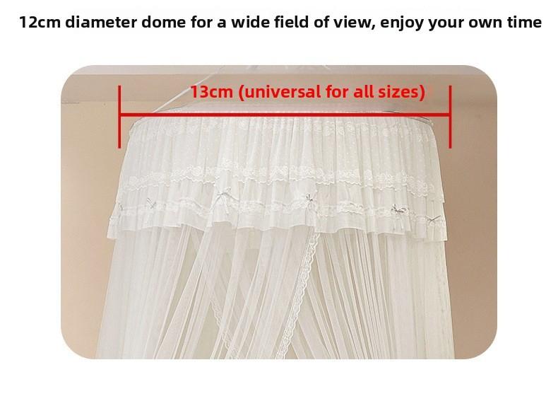 Summer Princess Style Dome Mosquito Net No-Assembly Floor-Standing Bed Canopy Thickened Encrypted Fiberglass Mesh Curtain
