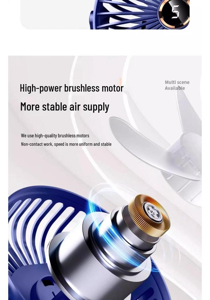Silent Rechargeable Clip-On Fan for Dorms - Long Battery Life, Desktop & Wall Mountable