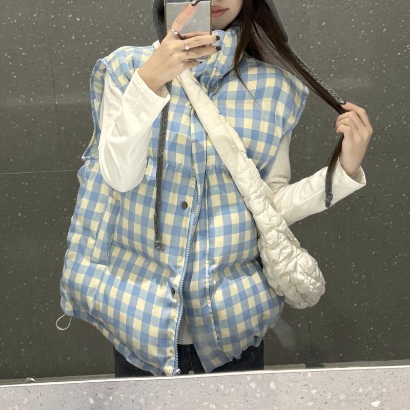 Damväst i bomull, större storlek, utan ärmar - Höst/Vinter Hong Kong-stil, köldtålig, parstil.