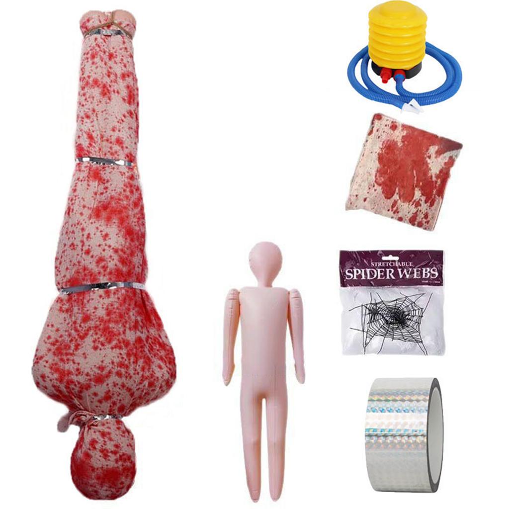 Inflatable Bloody Torso Halloween Horror Prop 152.4cm Severed Body Parts Decor Set Haunted House Party Scene DIY Accessories