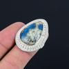 Pear Natural K2 Jasper Sterling Silver Promise Statement Anniversary Ring Size 8