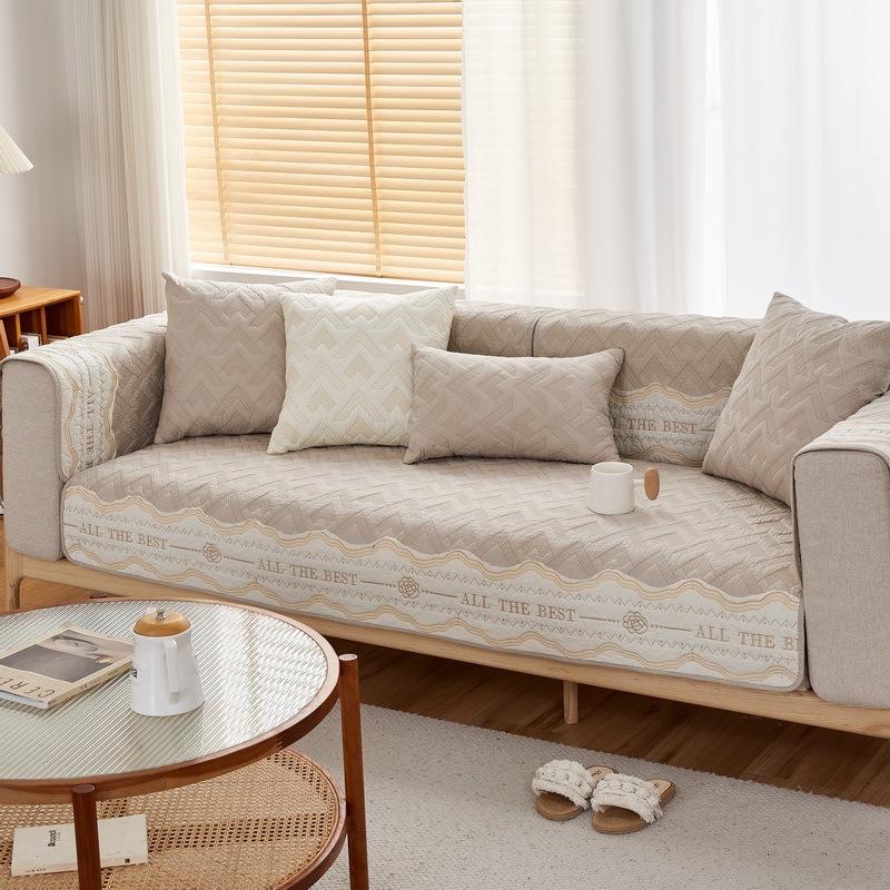 Four Seasons Cotton Anti-Cat Scratch Sofa Cushion Cover Fabric Simple Modern Summer Pure Cotton Leather Sofa Cushion Sofa Cover Towel