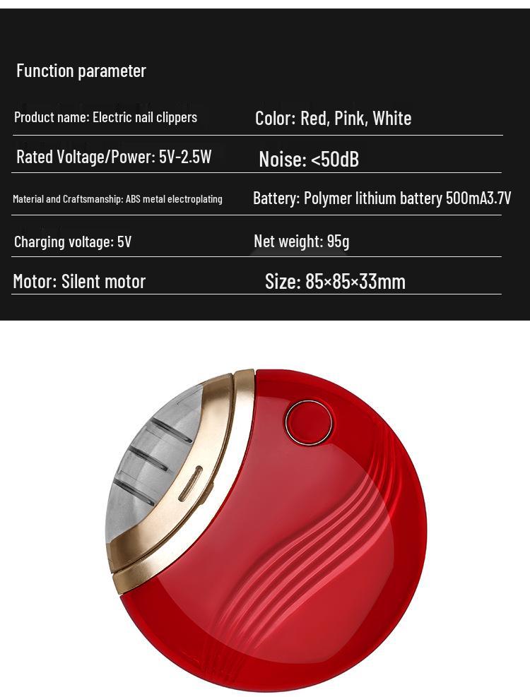 Wiederaufladbarer Leiser Elektrischer Nagelknipser und Polierer für Erwachsene