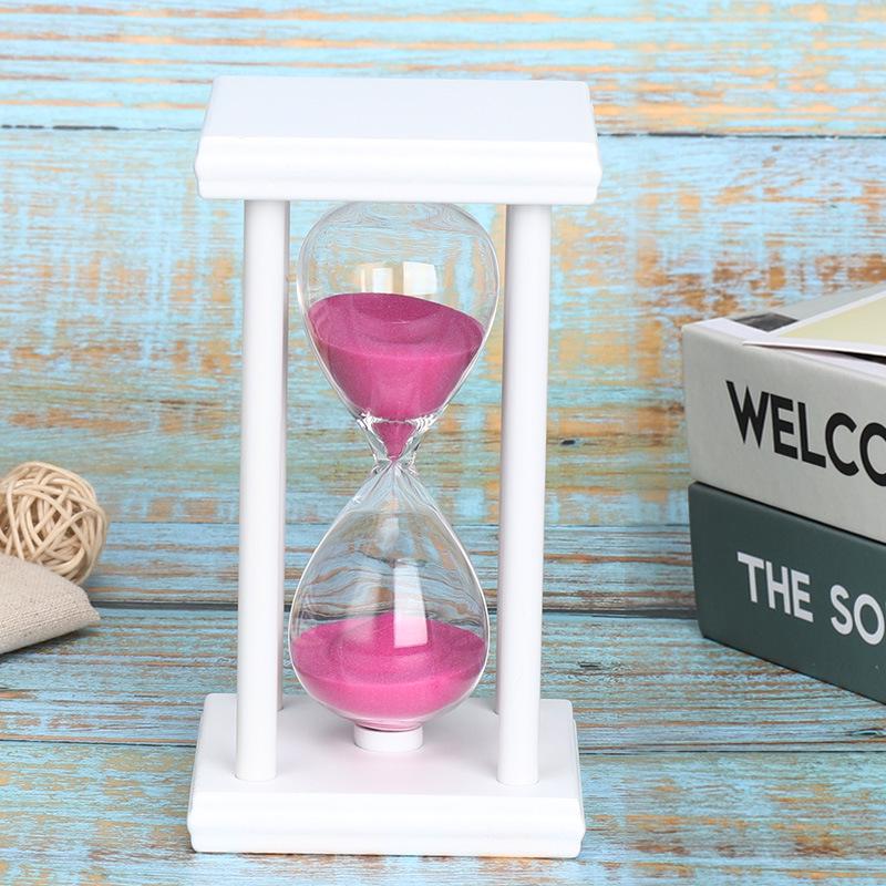 Clessidra in Legno Multicolore: Timer da 5/15/30 Minuti per Lavarsi i Denti dei Bambini e Decorazioni Creative