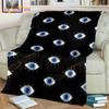 Bule Evil Eye Blanket Hamsa Hand Psychedelic Blanket for Travel Bedding Chair Adult Lightweight Bohemian Style Blanket Tapestry