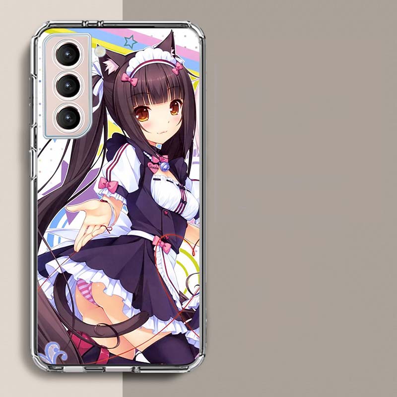 Chocola Nekopara Phone Case For Samsung A16 A26 A36 A56 A17 A15 A25 A35 A55 A14 A24 A34 A54 A04S A05S Galaxy Note 20 10 9 8 A9 A
