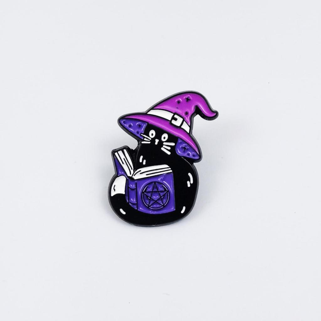 Funny Cartoon Butterfly Wing Cat Brooch: Versatile Metal Animal Badge with Drip Oil for Backpack Accessory