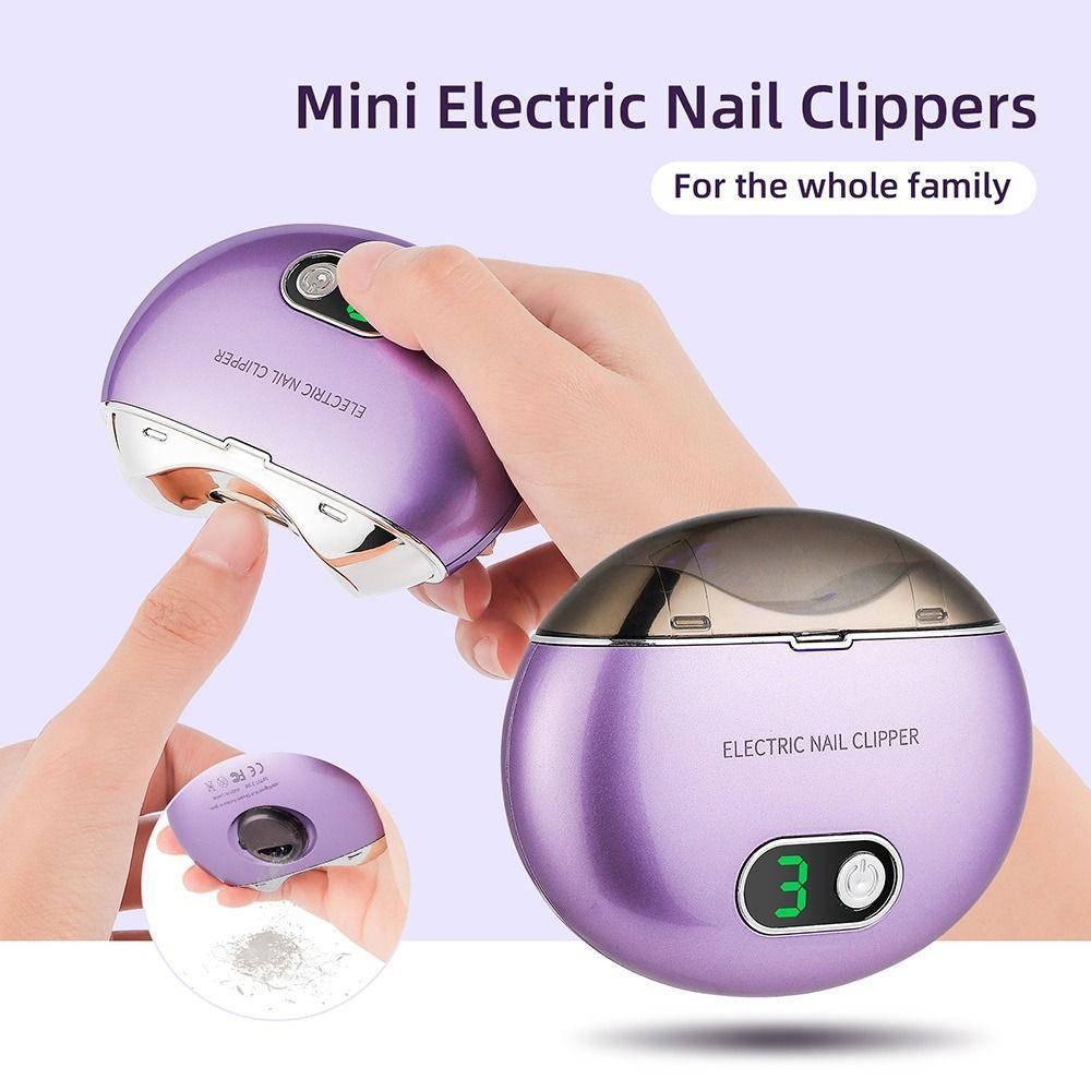 3 Speeds Automatic Nails Trimmer Low Noise Electric Nail Clipper Manicure Machine for Men Women