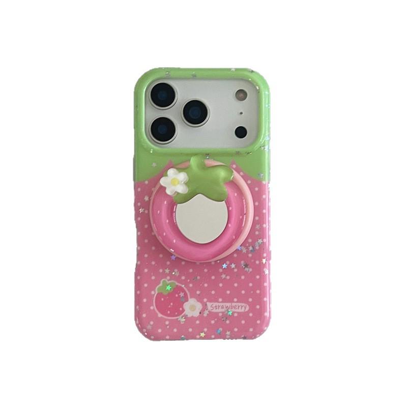 Sweet Strawberry Magnetic iPhone 17 Pro Max Case for Apple 16 - Girly Style