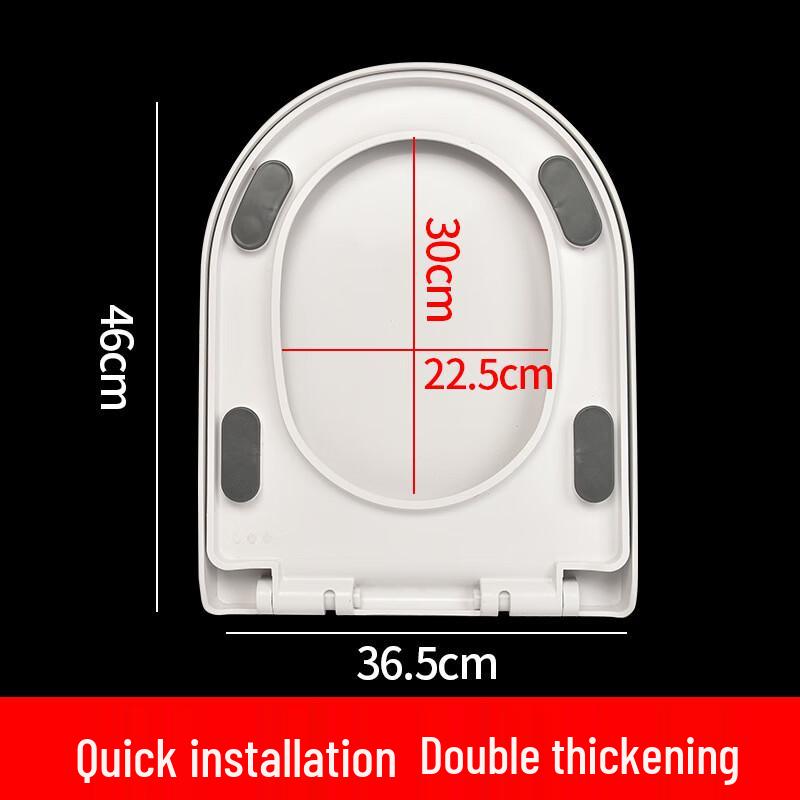 TLXT Thickened Soft-Close O-Shaped Toilet Seat