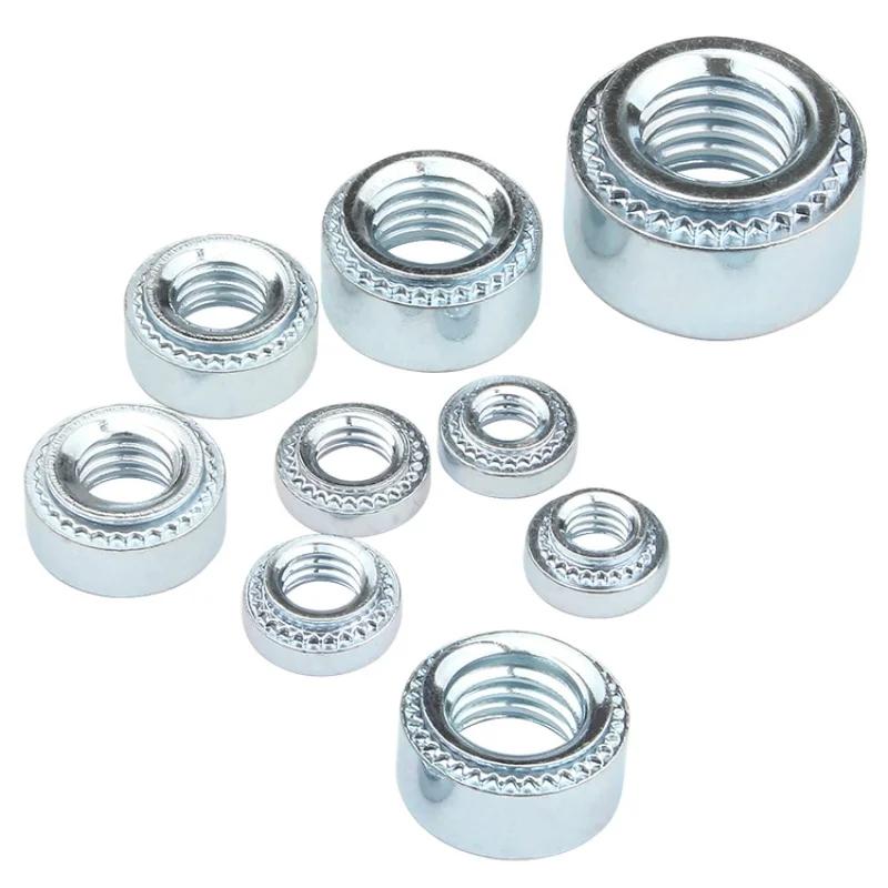M2 M2.5 M3 M4 M5 M6 M8 M10 Galvanized Carbon Steel Pressure Riveting Nut Self Clinching Nut Swage Nut Sert Press Nuts