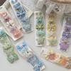 New Korean Spring Fabric Bow Hair Clip Set for Kids, Sweet Side & Bangs Clips, Full-cover Design,  Non-hurt Hair, Perfect .