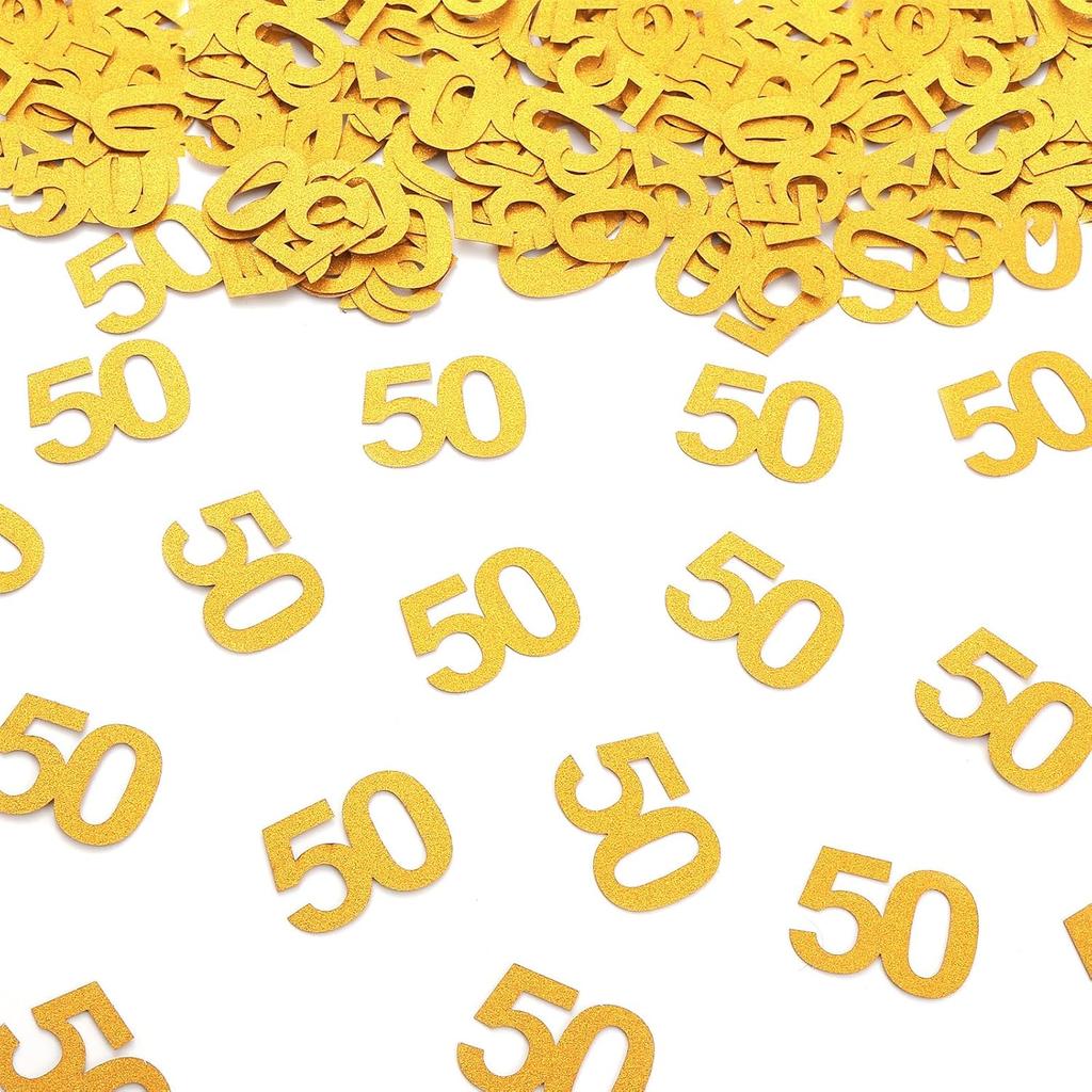 40th Happy Birthday Confetti Decorations - Gold Glitter Number 40 Party Decorations, Wedding Anniversary Party Table Decorations