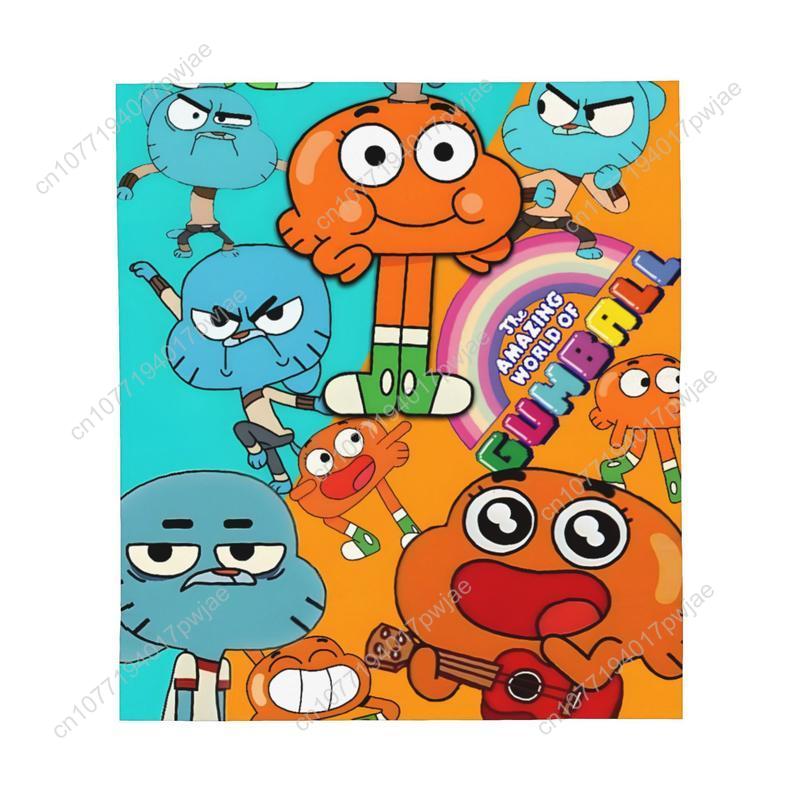 The Magical World of Gumball Flannel Blanket - Soft and warm for the couch bed camping travel - Vibrant Custom blankets