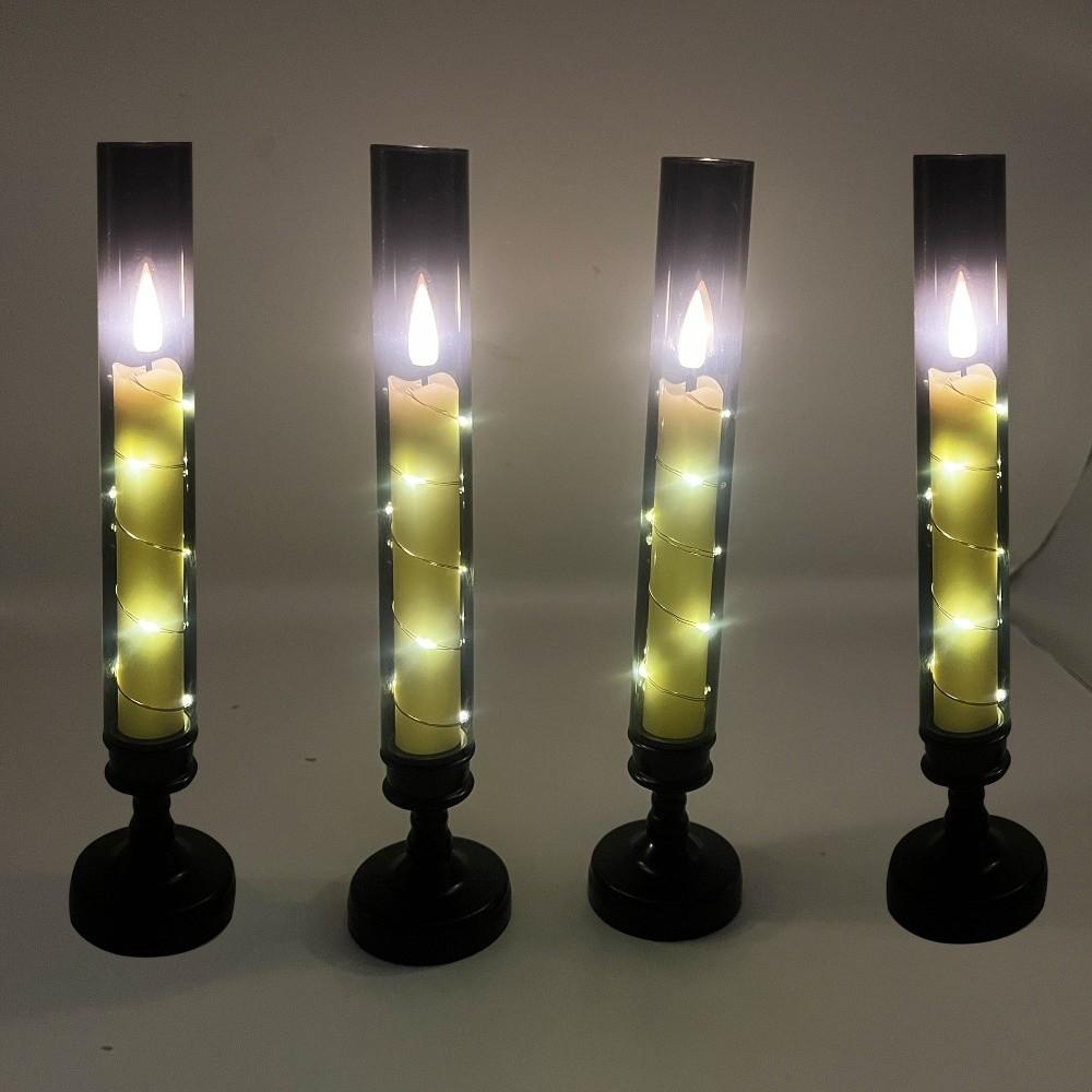 Luminous Flameless Candle Lamp Flickering LED Taper Candles Atmosphere Light  Wedding Party Decor
