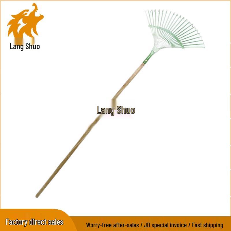 22-Tooth Powder-Coated Steel Garden Rake