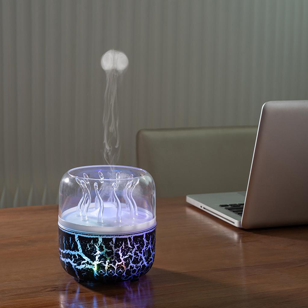 280ml Rotating Jellyfish Aroma Diffuser with Timer Jellyfish Air Humidifier Essential Oil Diffuser for Home Bedroom Spa Office