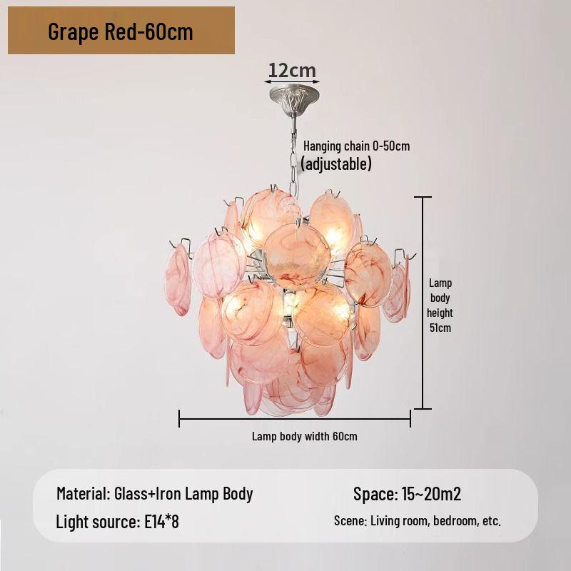 Elegant Vintage Ink Green Glass Chandelier for Living Room or Master Bedroom