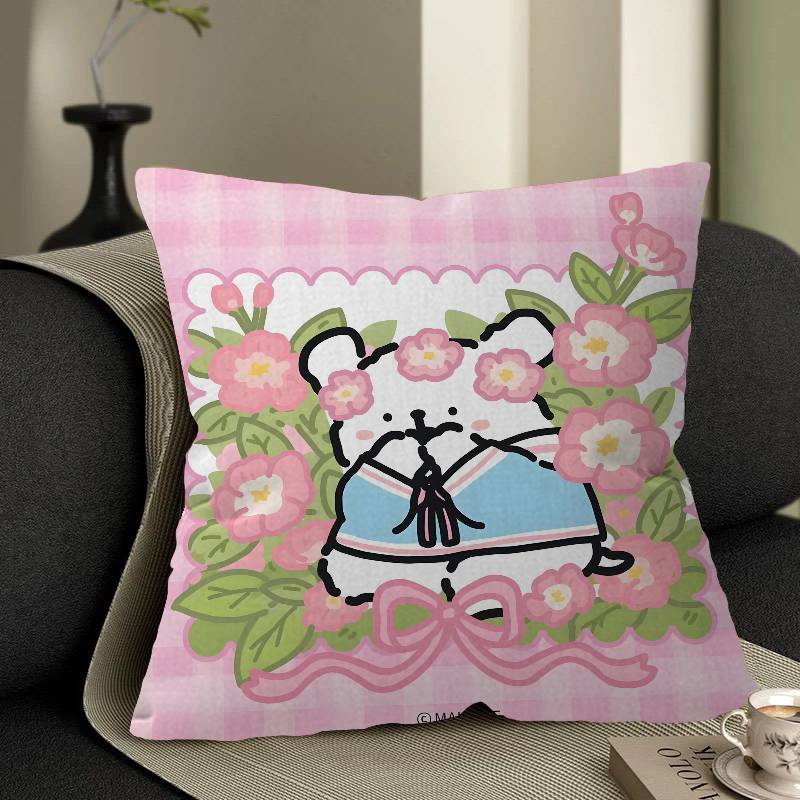 Maltese Cute Line Puppy Dog Pillow Cover for Bedroom Room and Living Room Sofa Decorative Cushion Cover