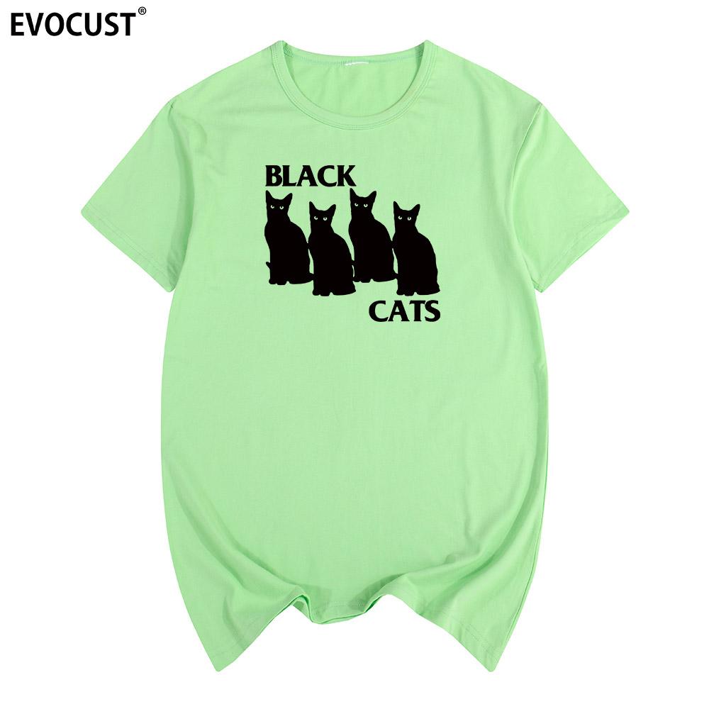 Black Cat Short Sleeve Tshirt Cotton Unisex T Shirt New Tee Tshirt Unisexs Unisex Fashion