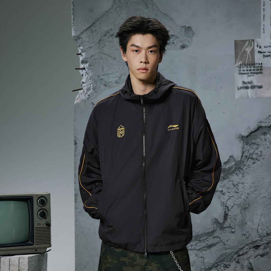 Li Ning Sports Lifestyle Series Hooded Logo Couple Windbreaker Unisex Outerwear AFDVH29-1