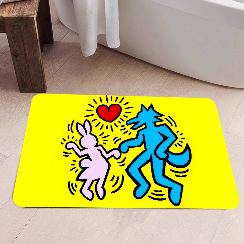 K-KeithsS H-Haring Room Mats Anti-slip Absorb Water Long Strip Cushion Bedroon Mat Household Carpets