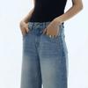Starry Sky Shiny Wide-Leg Slimming High-Waisted Denim Pants for Women - Flaw-Concealing, Leg-Lengthening Straight Fit