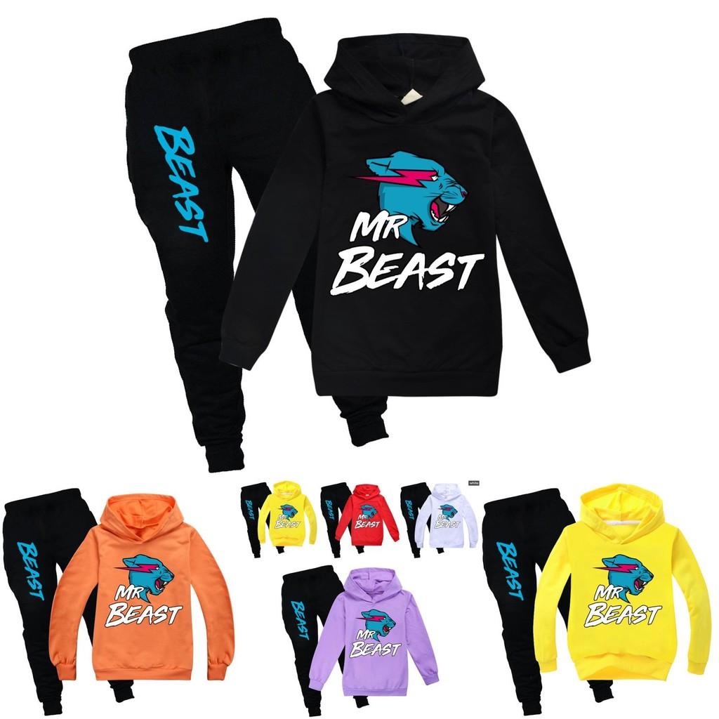 Conjunto de Sudadera con Capucha y Pantalones Jogger de Algodón de Dibujos Animados para Niños, para Jugar Activamente y Uso Casual