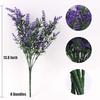 8 Bundles 35CM Artificial Lavender Flowers Fake Plant Outdoor Decoration Wedding Table Flower Arrangement DIY Green Fake Plant