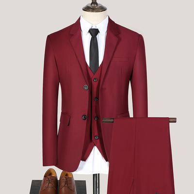 Herrenmode Business 3-teiliger Anzug Herren Hochwertiger Anzug Business Professionell Jugend Büroangestellter Formeller Anzug