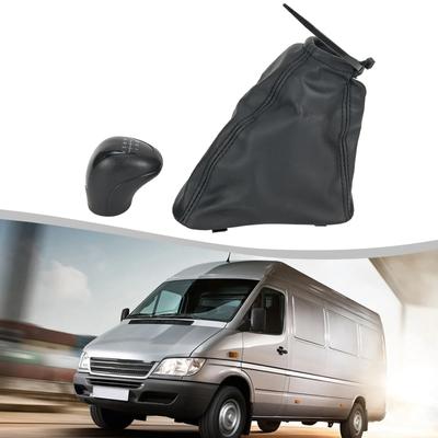 Pommeau de levier de vitesse 6 vitesses avec soufflet, pommeau de levier de vitesse noir de remplacement pour Mercedes Benz Sprinter W906 2006 2018, accessoires de voiture