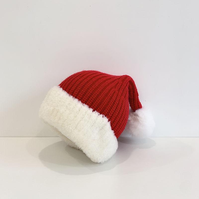Christmas baby hat autumn and winter girls hat red full moon year old baby wool hat boys ear hat