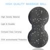 Fitness Ball Double Lacrosse Massage Ball Mobility Peanut Ball for Self-Myofascial Release Deep Tissue EPP